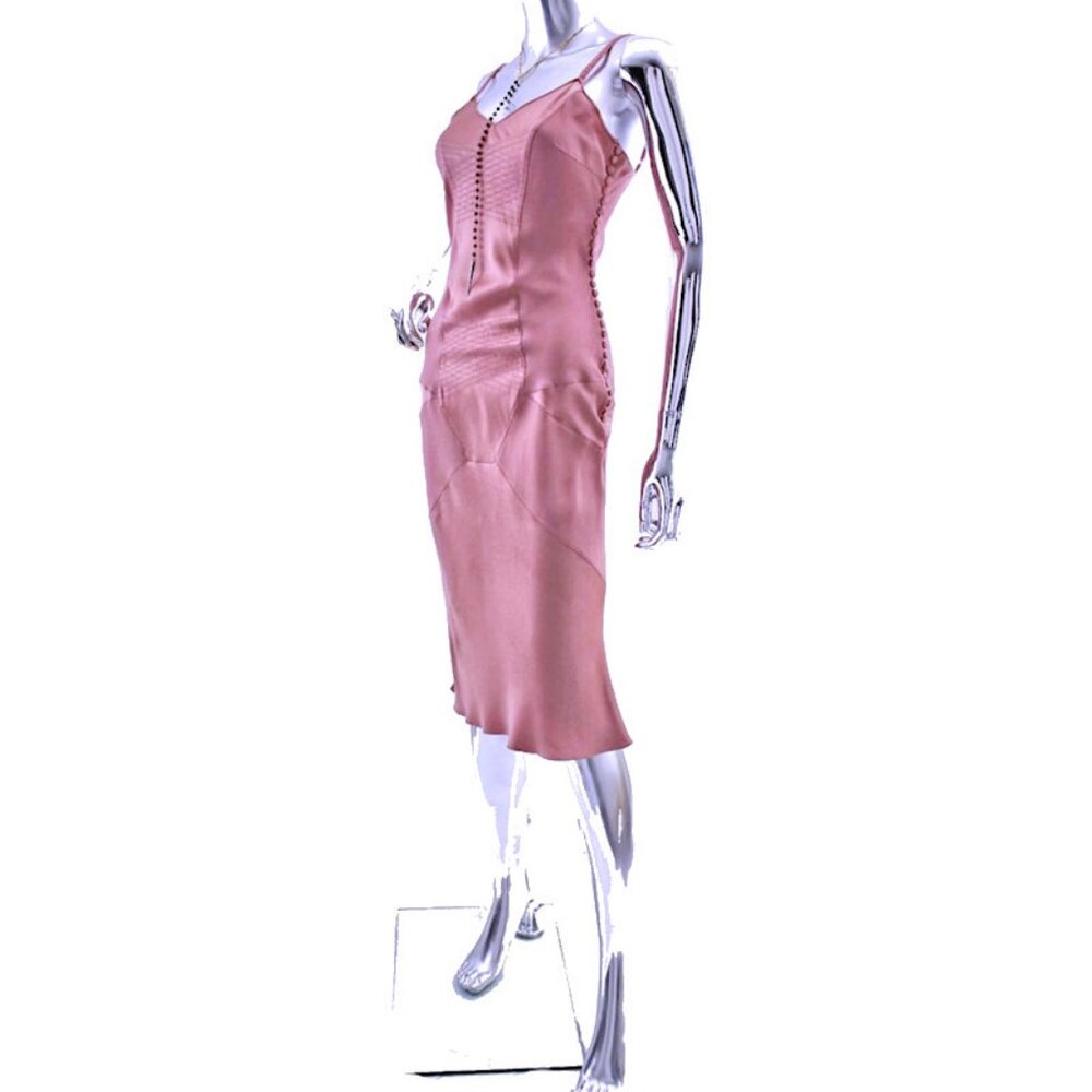 JOHN GALLIANO Vintage Fall 2000 On-The-Bias Lingerie Inspired Cocktail Dress - Picture 7 of 11